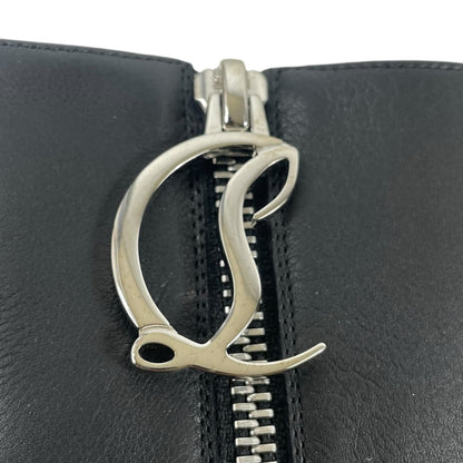 Christian Louboutin CL Zip 70 Calf Leather Ankle Boots Black Size 40