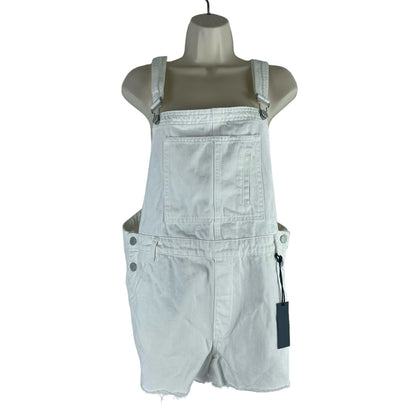 Blank NYC Side Low Cut Denim Shortall Lightbox White Size 31