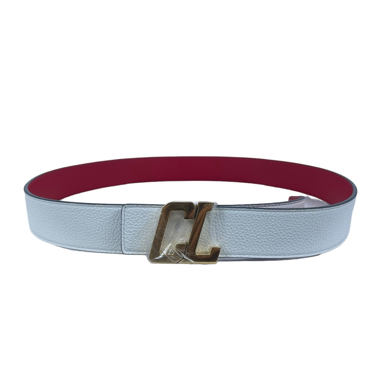 Christian Louboutin Happy Rui Logo Reversible Leather Belt Size 110/44