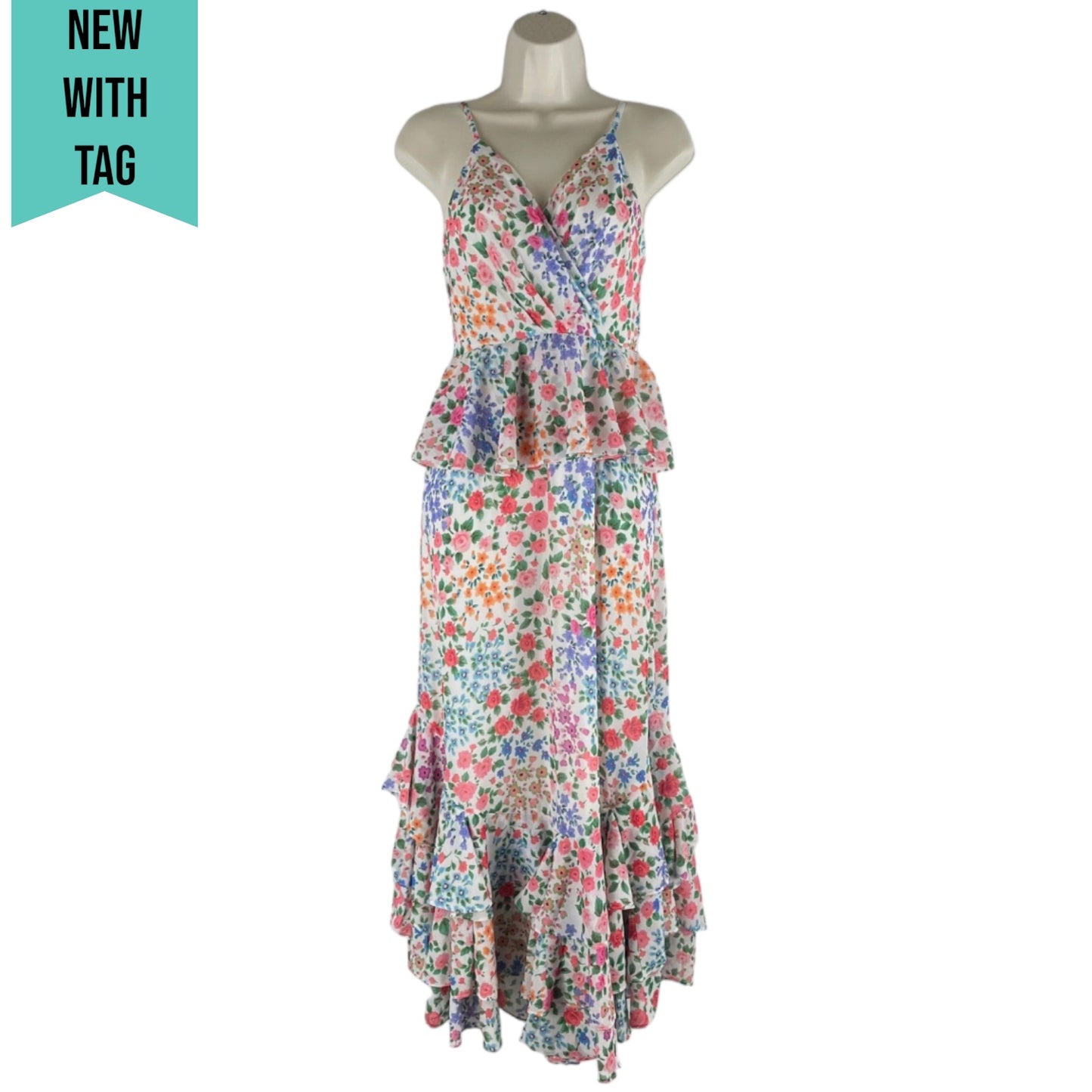 Yumi Kim Kaia Floral Printed Ruffle Maxi Dress Kingston Garden Size 2