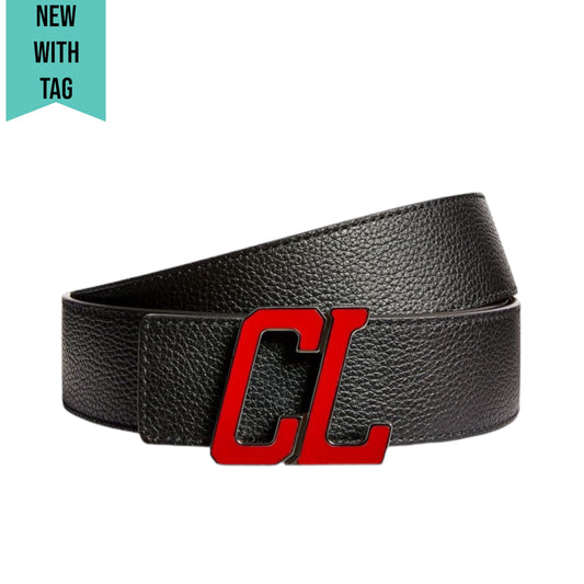 Christian Louboutin Happy Rui Logo Reversible Leather Belt Men Size 110/44