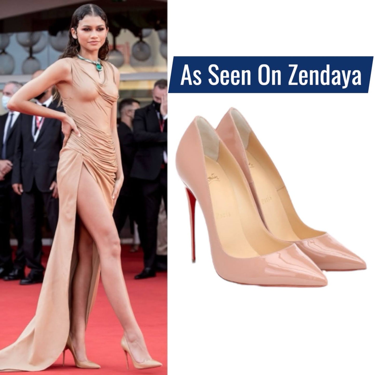 Christian Louboutin So Kate 120mm Patent Leather Pumps Blush Size 39.5