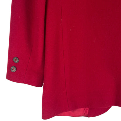 Lands' End Wool Cashmere Blend One Button Blazer Jacket Red SIze 10