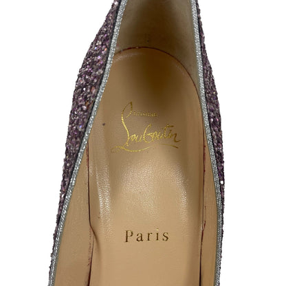 Christian Louboutin Pigalle 120 Glitter Pointed Toe Pump Pink Size 38