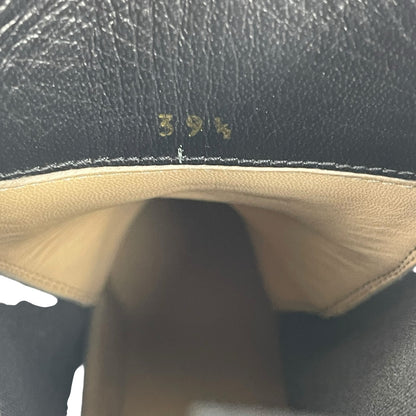 Christian Louboutin Marchacroche Duna 95 Low Boots Black Leather Size 39.5