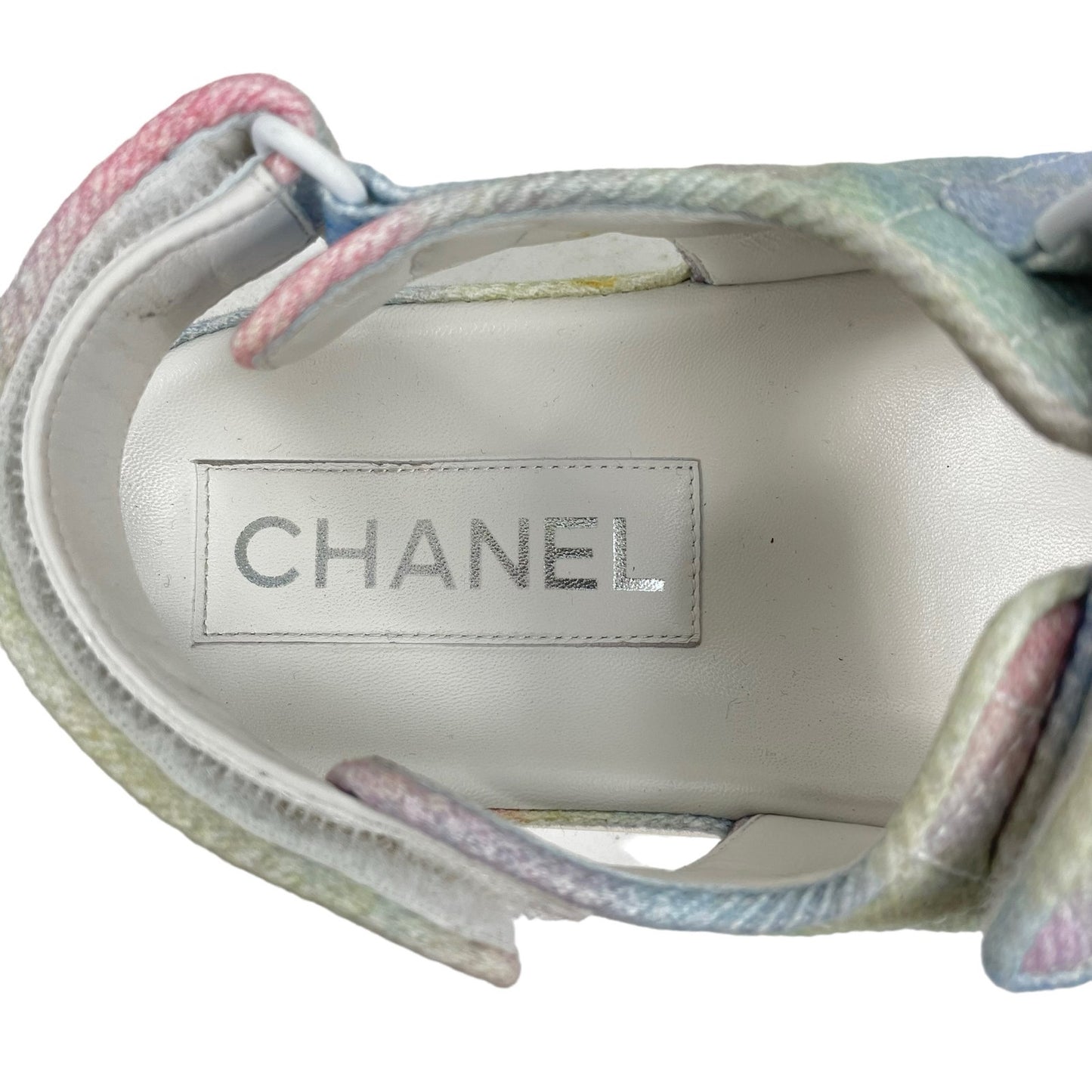 Chanel Dad Sandals Quilted Tie Dye Cloth 2022 Double Strap Size 38