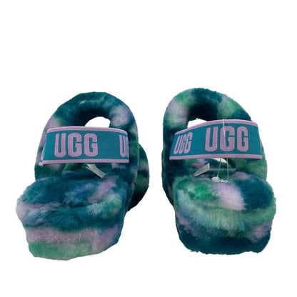 UGG Australia Oh Yeah Marble Sldie Sandals Turquoise Size 10