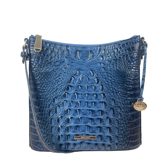 Brahmin Katie Leather Crossbody Bag Maritime Melbourne Croc Embossed