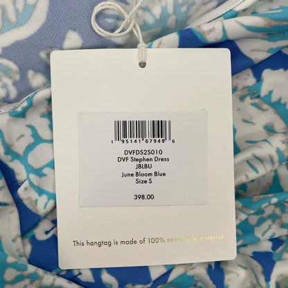 Diane von Furstenberg Stephen Off Shoulder Midi Dress Blue Size S