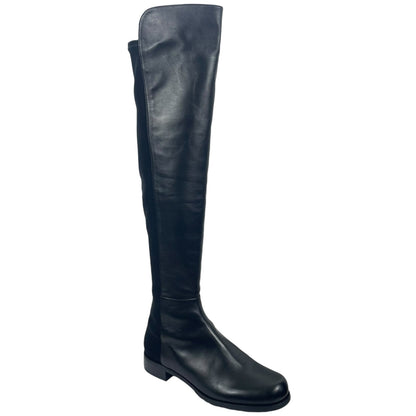 Stuart Weitzman 5050 Over the Knee Leather Boots Black Size 8M