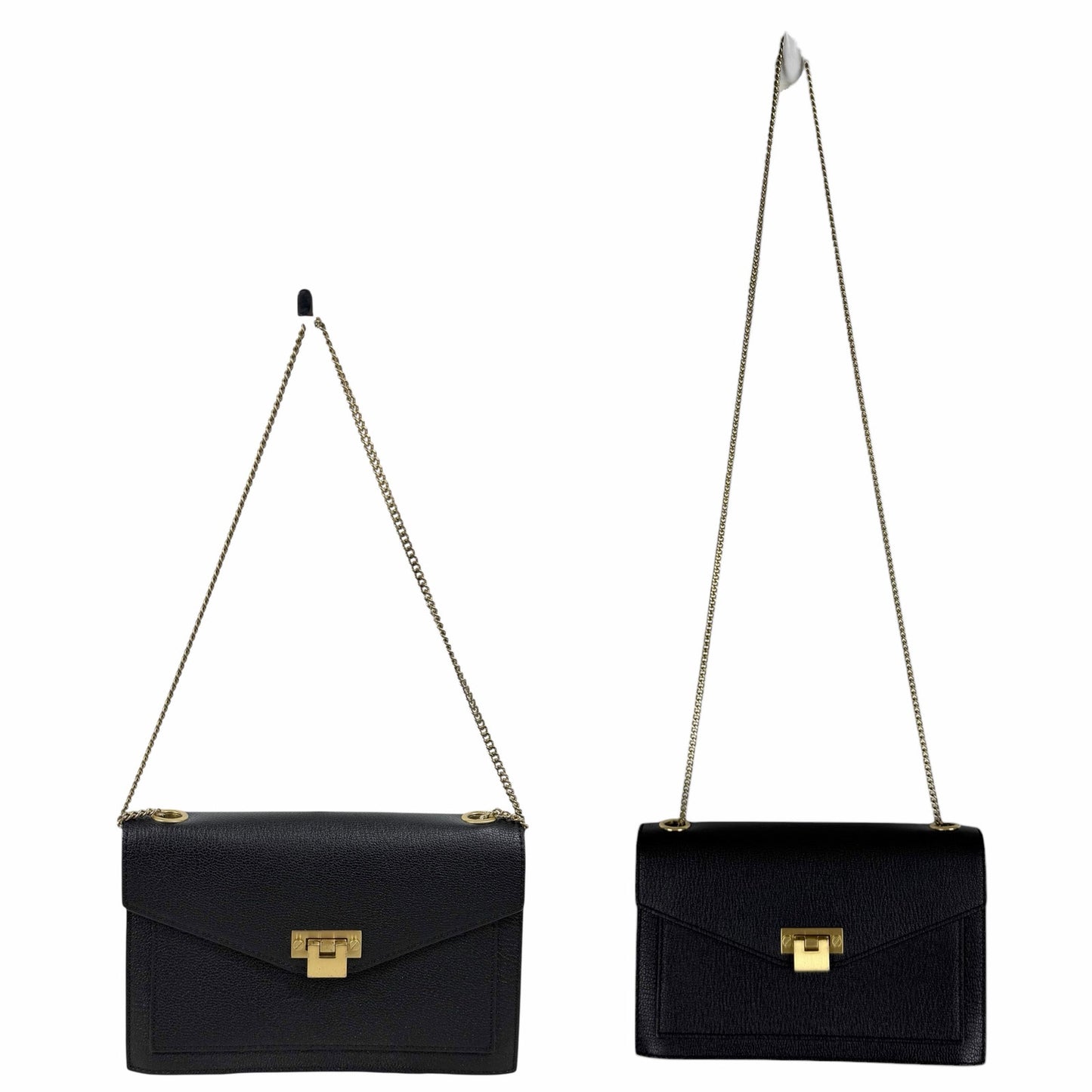 REISS Coleville Small Leather Crossbody Bag Convertible Shoulder Bag Black