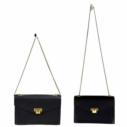 REISS Coleville Small Leather Crossbody Bag Convertible Shoulder Bag Black