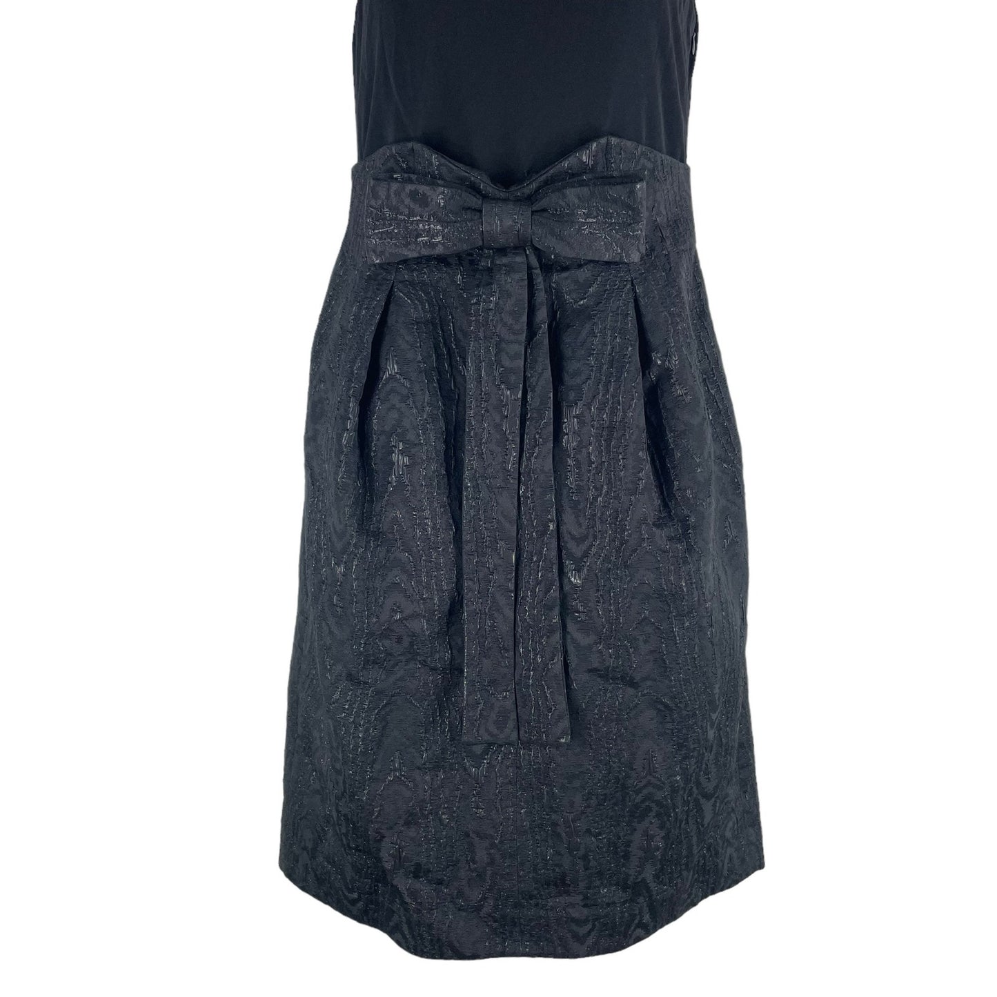 Rickie Freeman Teri Jon Double Bow Front Mini Cocktail Dress Black Size 2