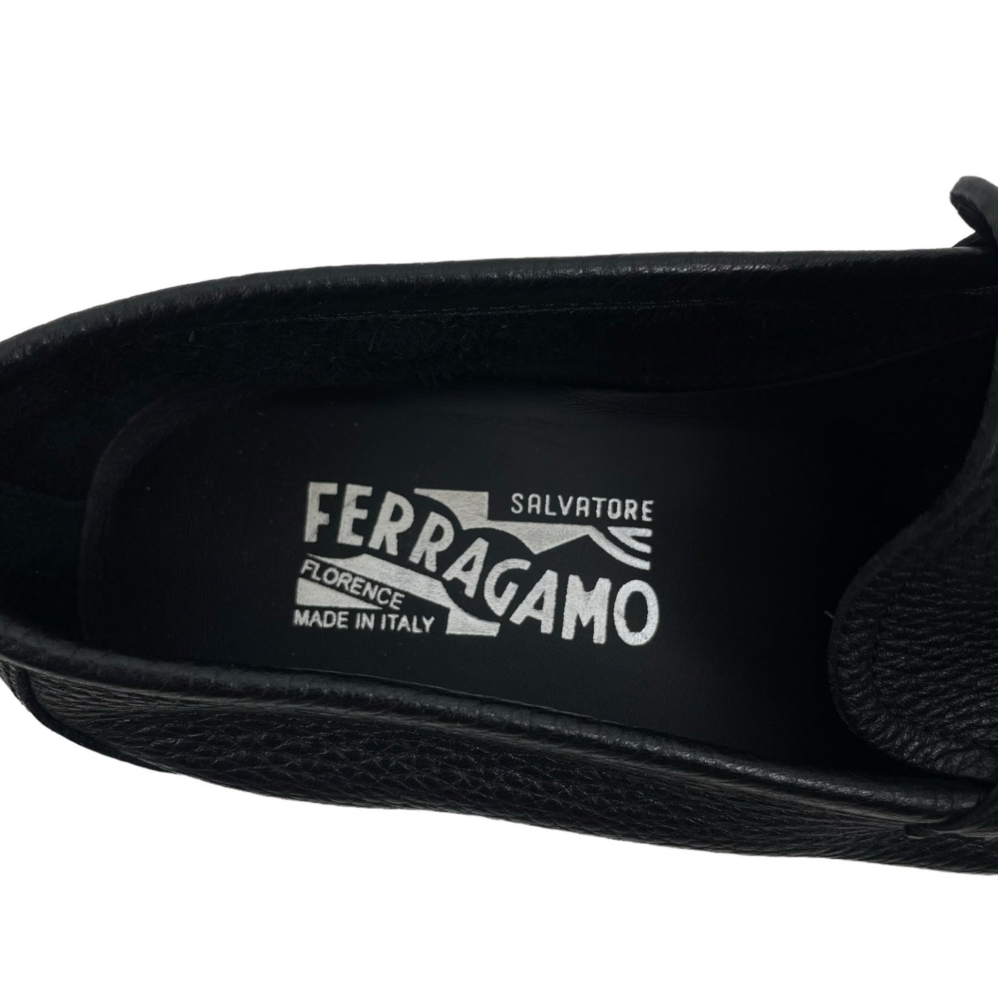 Salvatore Ferragamo Grandioso Gancini Leather Loafers Black Men Size 8.5EE