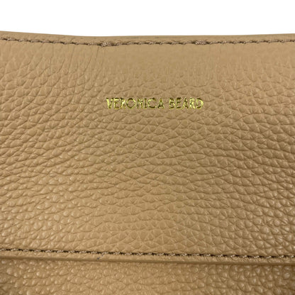 Veronica Beard Dash Bag Tan Pebble Leather Belted Handbag Sand