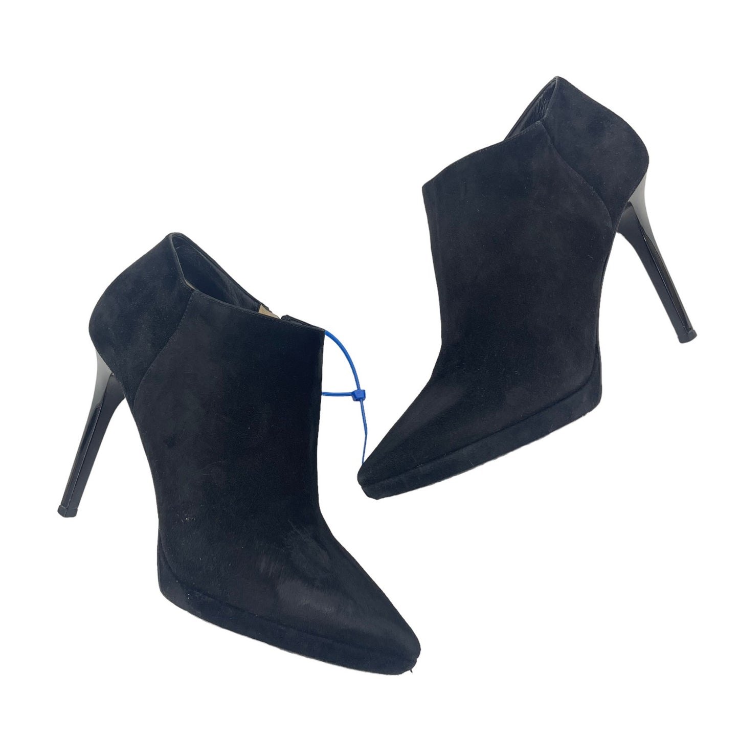 Jimmy Choo Ren 100 Pointed Toe Suede Ankle Boots Black Size 39