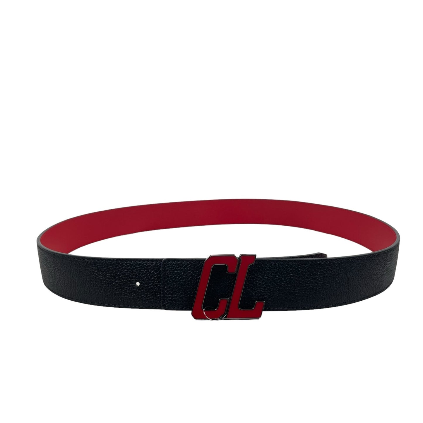 Christian Louboutin Happy Rui Logo Reversible Leather Belt Men Size 110/44