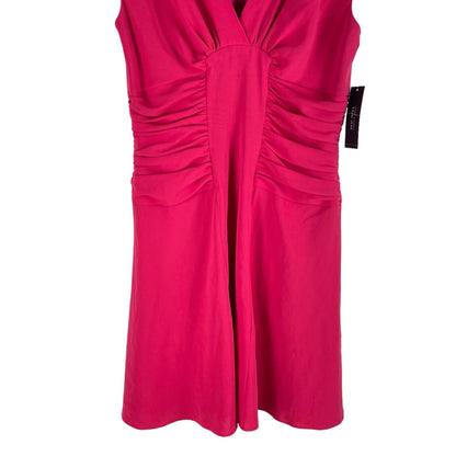 Teri Jon Rickie Freeman  Ruched Mini Cocktail Dress Pink Size 16