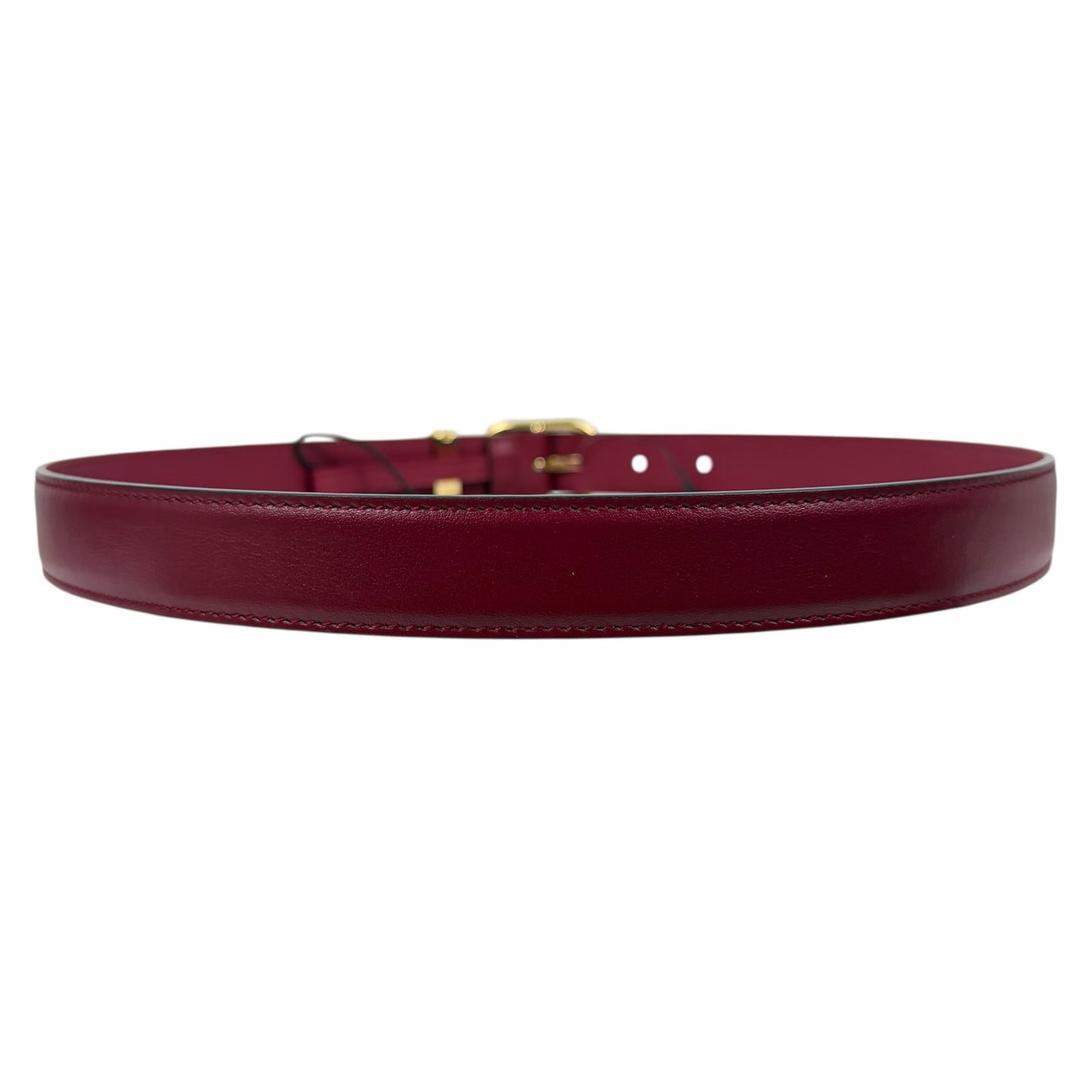 Gucci Interlocking GG Logo Leather Belt Russet Red Size 80cm/ 32in