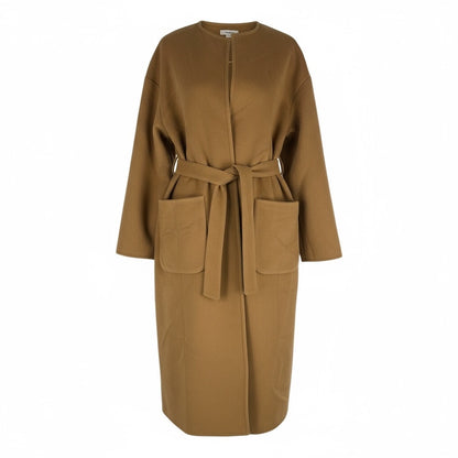 Ann Taylor LOFT Belted Pocket Wrap Coat Jacket Perfect Camel Size XS/S