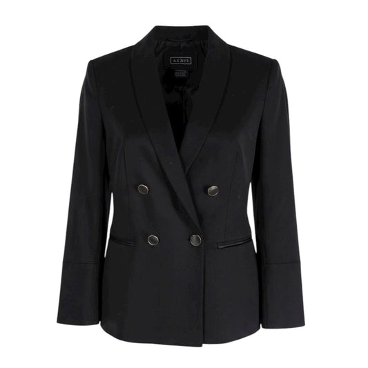 AYR The Coast Double Breasted Blazer Jacket Black Size 2