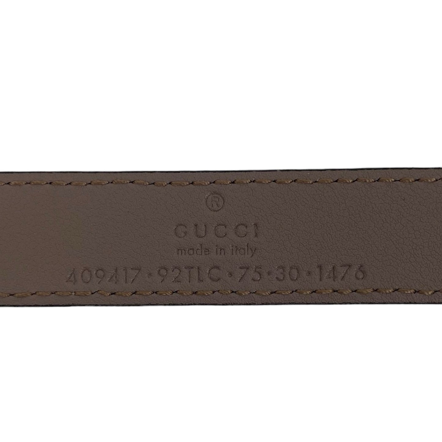 NEW Gucci Tess Supreme Monogram Calf Leather Belt Ebony Rose Size 75/30