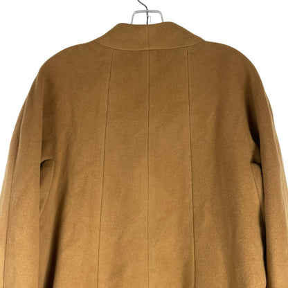 Talbots Wool Cashmere Blend Hidden Button Car Coat Dark Camel Size 14P