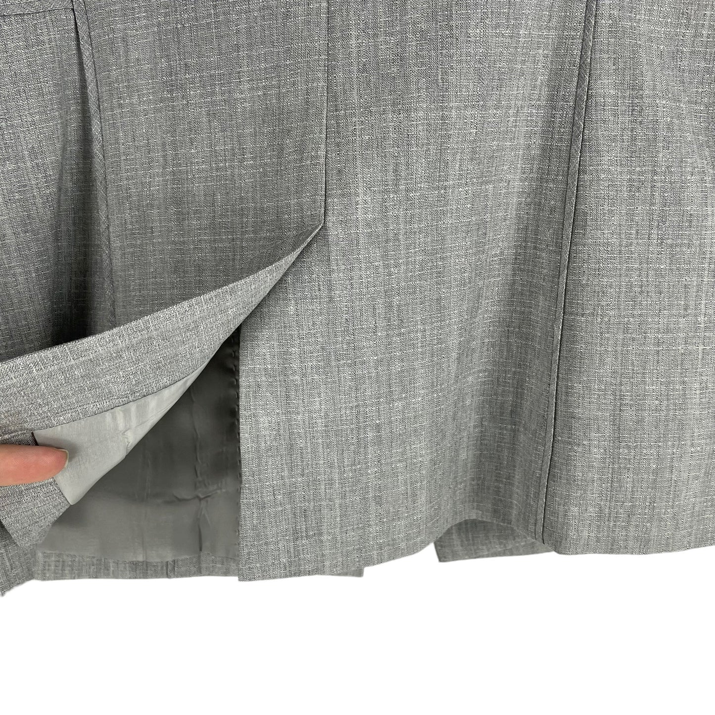 Classiques Entier Wool Blazer Jacket Suit One Button Light Gray Size 8