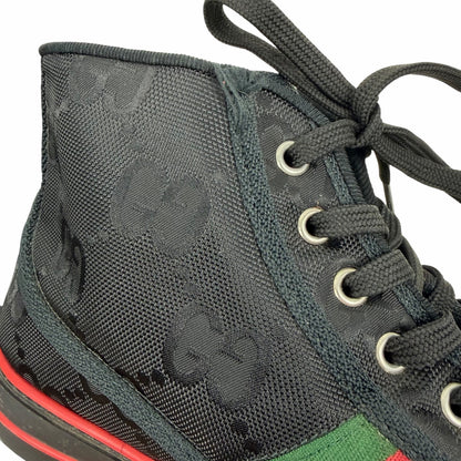 Gucci Off the Grid High Top Sneakers 1977 Tennis Shoes Black Men Size 10.5/US 11