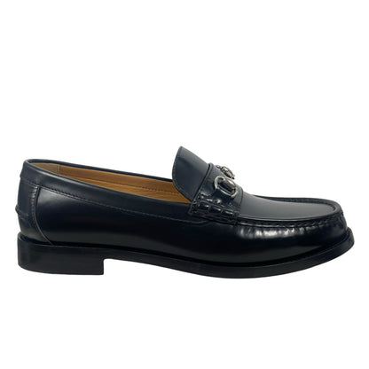 Gucci Kaveh Leather Loafers with Horsebit Black Size 12/ 12.5