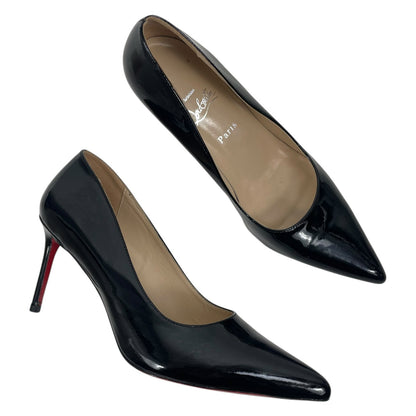 Christian Louboutin Kate 85mm Patent Leather Pump Black Size 42
