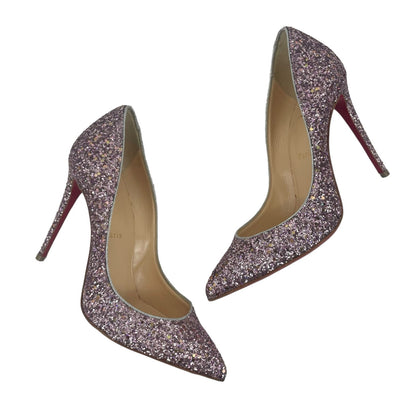 Christian Louboutin Pigalle 120 Glitter Pumps Pointed Toe Pink Size 38