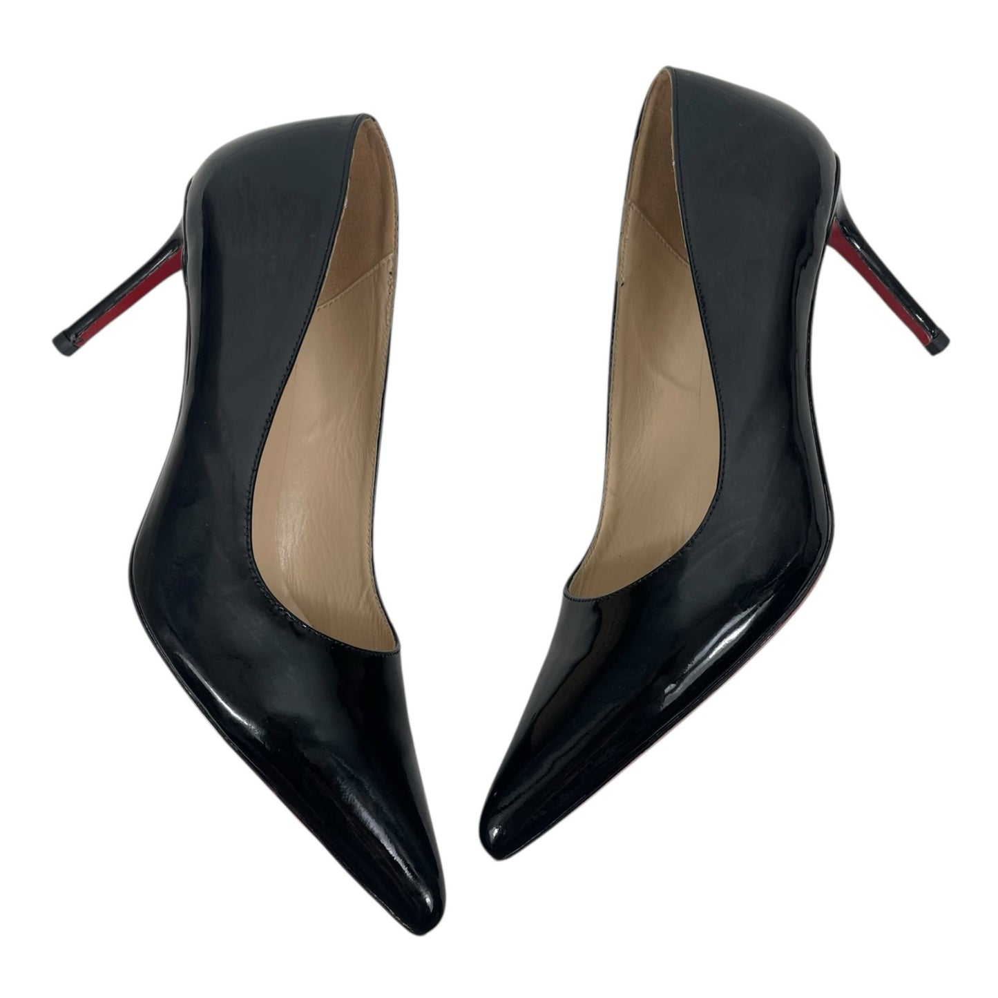 Christian Louboutin Kate 85mm Patent Leather Pump Black Size 42