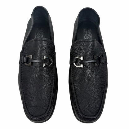 Salvatore Ferragamo Grandioso Gancini Bit Leather Loafer Black Size 10.5EE