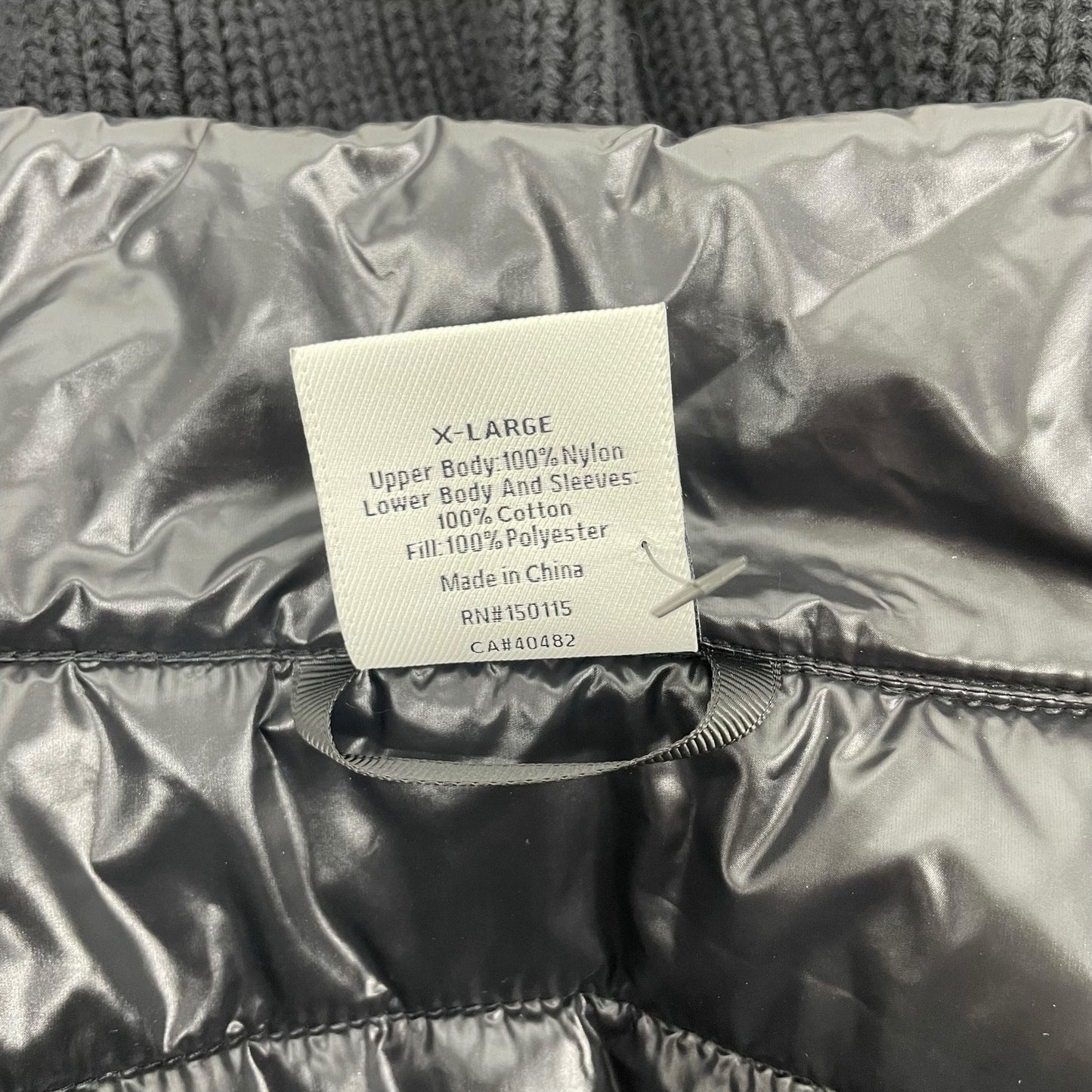 Varley Daines Padded Half Zip Jacket Pullover Sweater Black Size XL