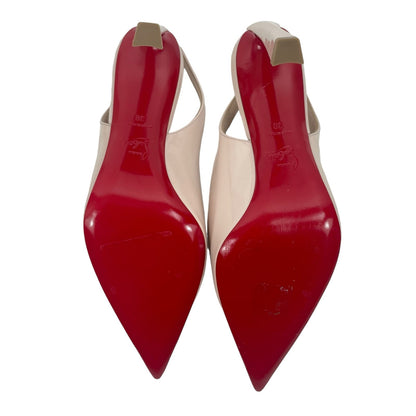 Christian Louboutin Condora 85mm Patent Leather Slingback Pumps Size 38