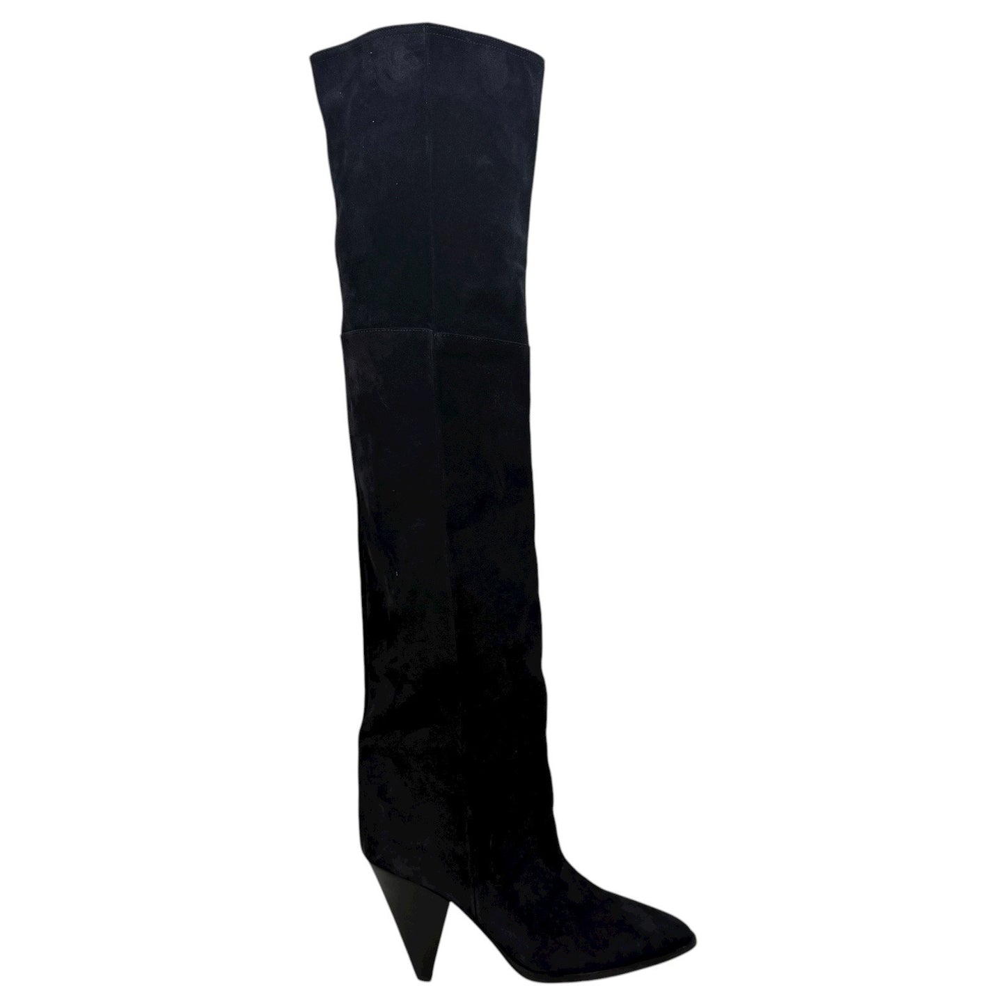 Isabel Marant Riria Suede Slouchy Tall Boots Midnight Blue Size 38