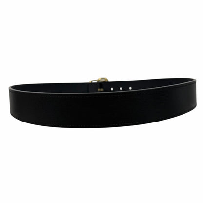 Toteme Swirl Leather Belt Black Gold Buckle Size 90cm/ 35"