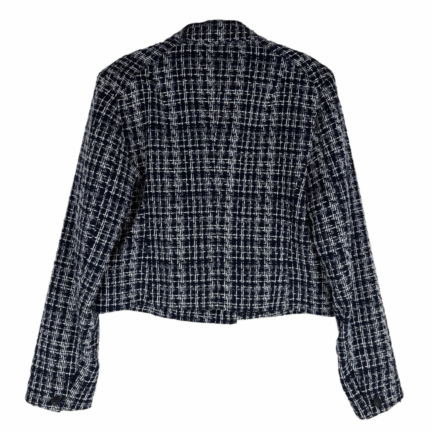 Rag & Bone Elvy Tweed Double Breasted Blazer Jacket Navy Size 12