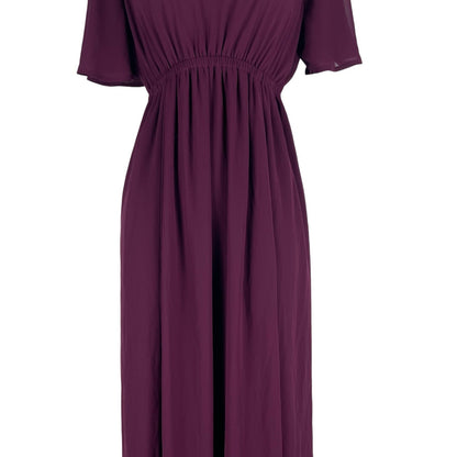 Show me Your Mumu Emily Chiffon A-Line Evening Gown Merlot Size XS