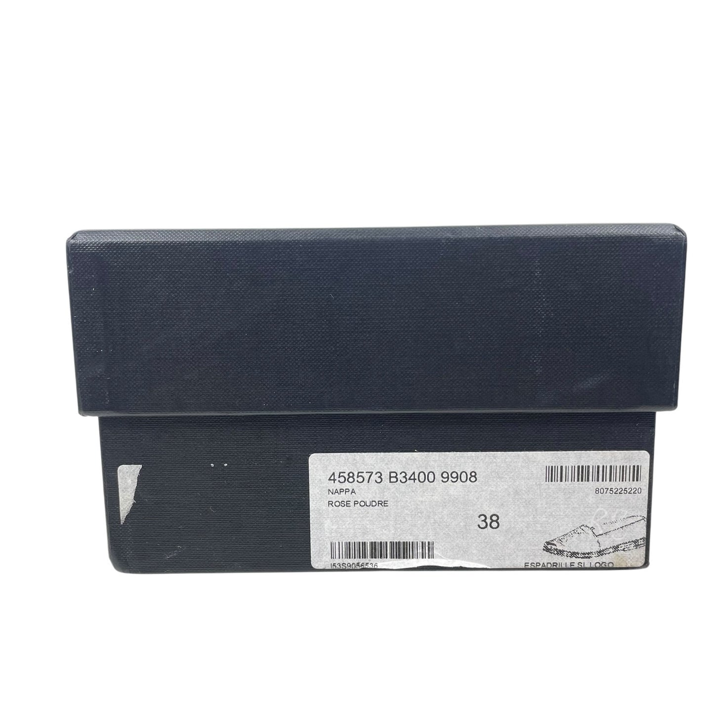 Saint Laurent Logo Monogram Nappa Leather Espadrilles Rose Poudre Size 38