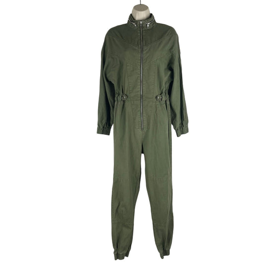 RTA Halima Utility Front Zip One Piece Jumpsuit Tomboy Green Size S