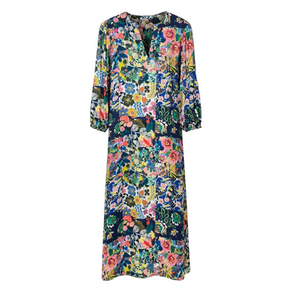 Johnny Was Puff Sleeve Maxi Dress Swim Cover Up Layla Print Size XS