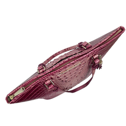 Brahmin Asher Tote Bag Shoulder Bag Magenta Ombre Melbourne Leather Pink