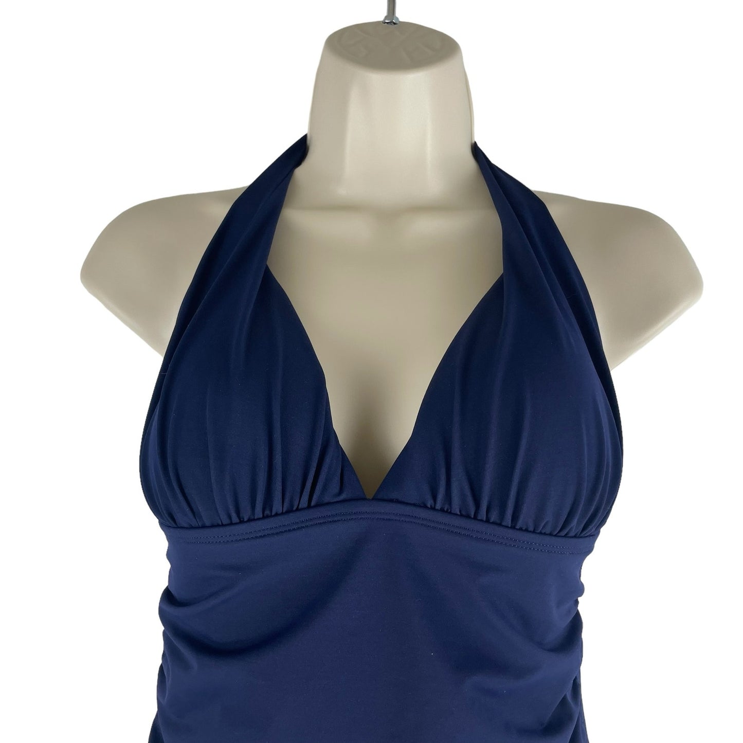 Tommy Bahama Island Halter Neck Swim Tankini Top Solid Blue Size XS