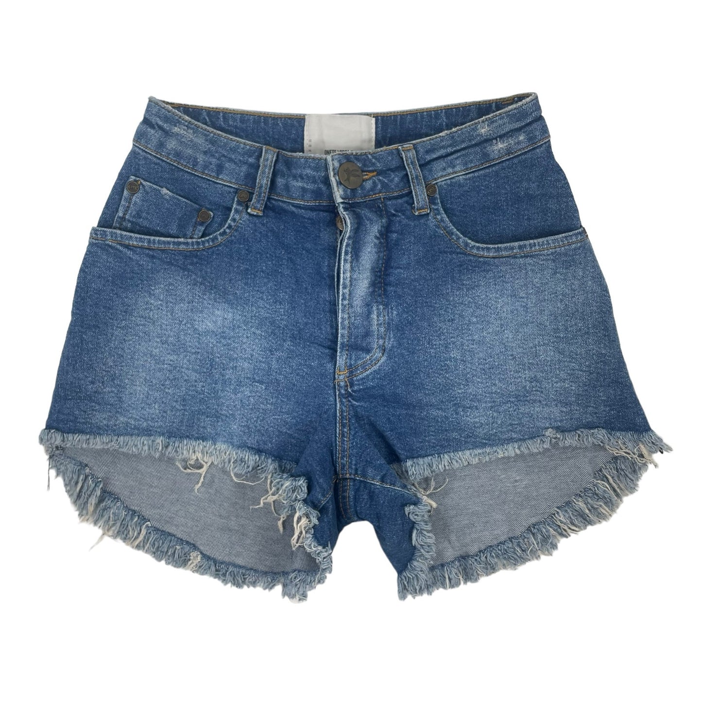 One Teaspoon Bonita High Waist Fray Hem Denim Shorts Soho Size 26