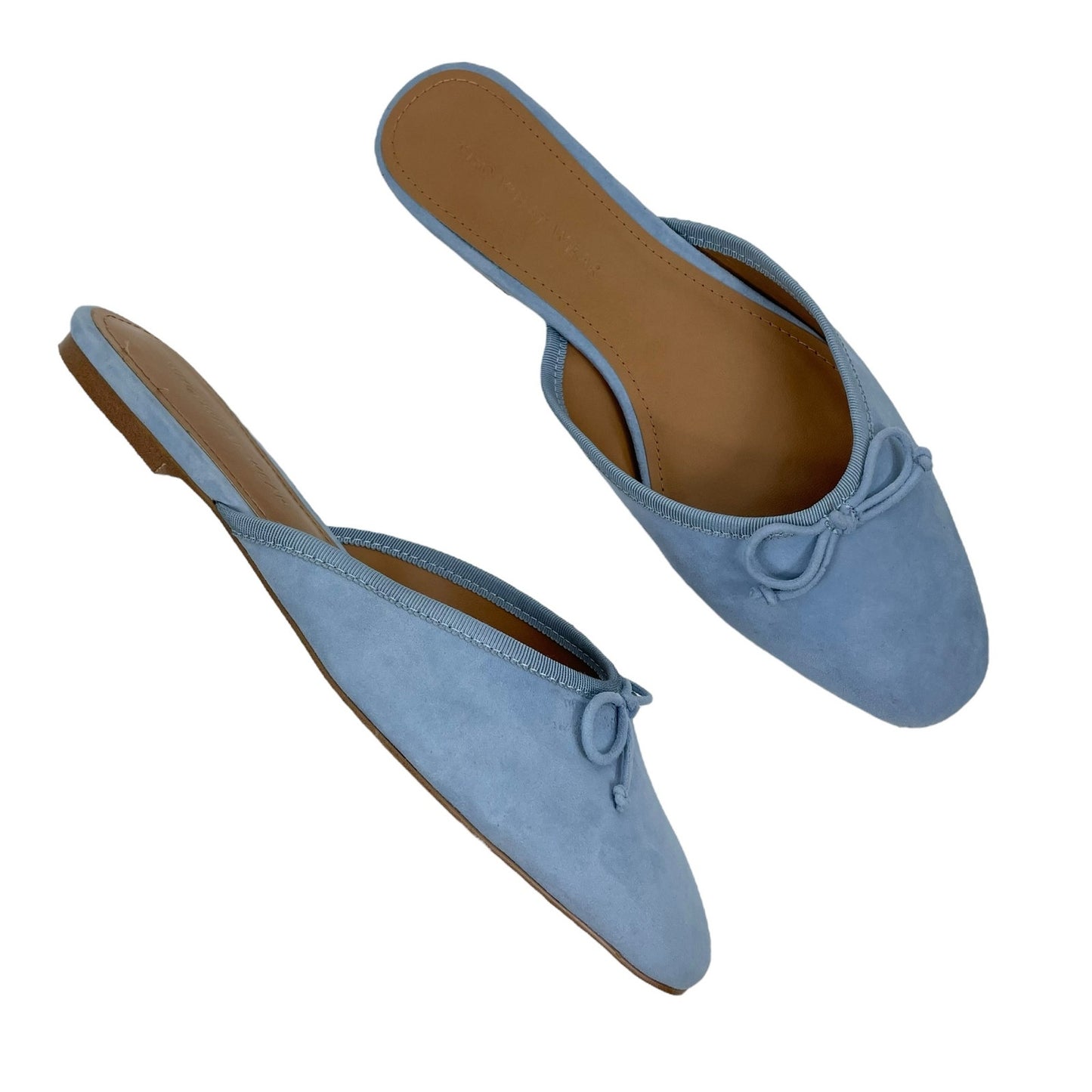 Who What Wear Cara Mule Ballet Flat Slide Light Blue Size 7.5