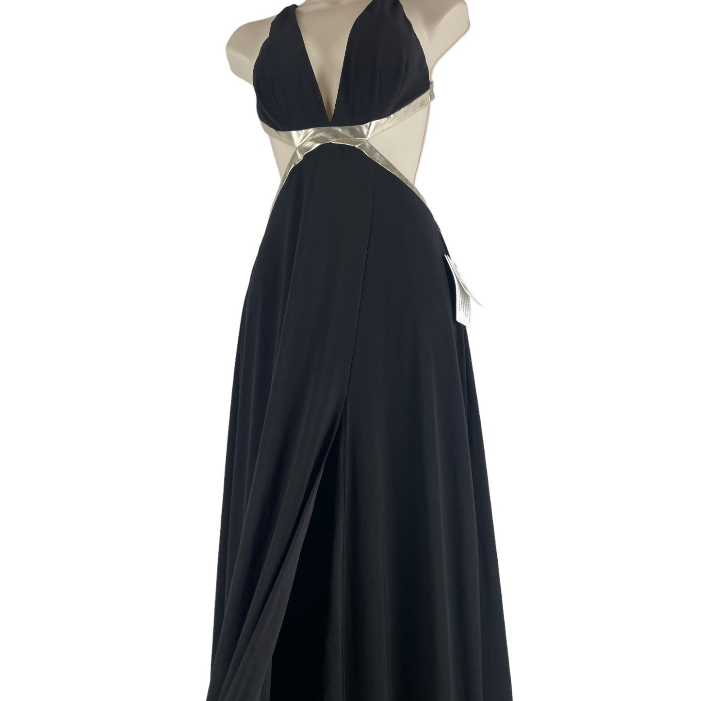 Aidan Mattox Black Cutout Evening Gown Cocktail Dress Size 2