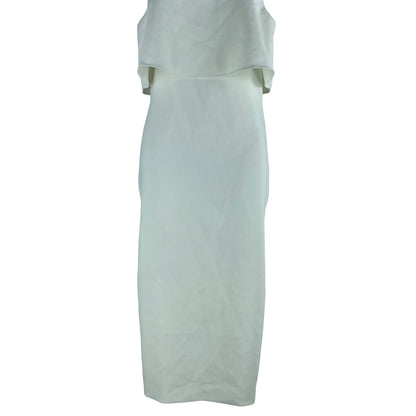 Likely Shayna Ruffle Overlay Cocktail Dress Knee Length White Size 10