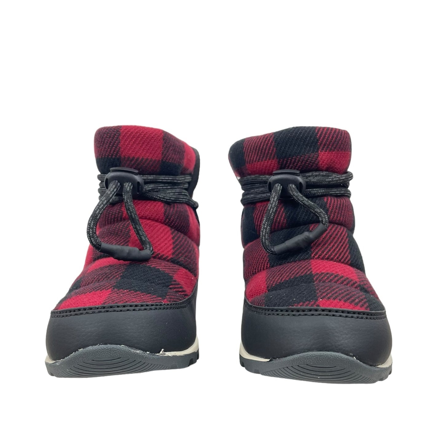 Sorel Whitney Plaid Waterproof Snow Boots Red Dahila Size 6.5